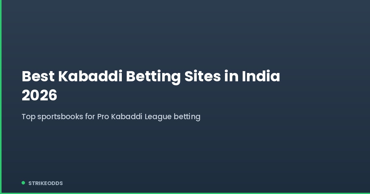 Best kabaddi betting sites in India 2026