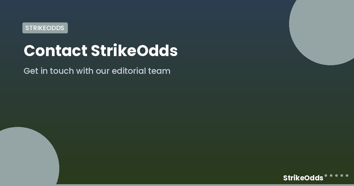 Contact StrikeOdds